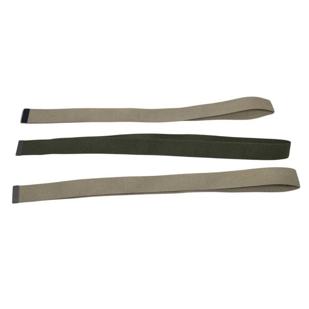 Lot of 3 Replacement Nike Men's Web Golf Belts 2 Tan/Beige 1 Green NO BUCKLE
